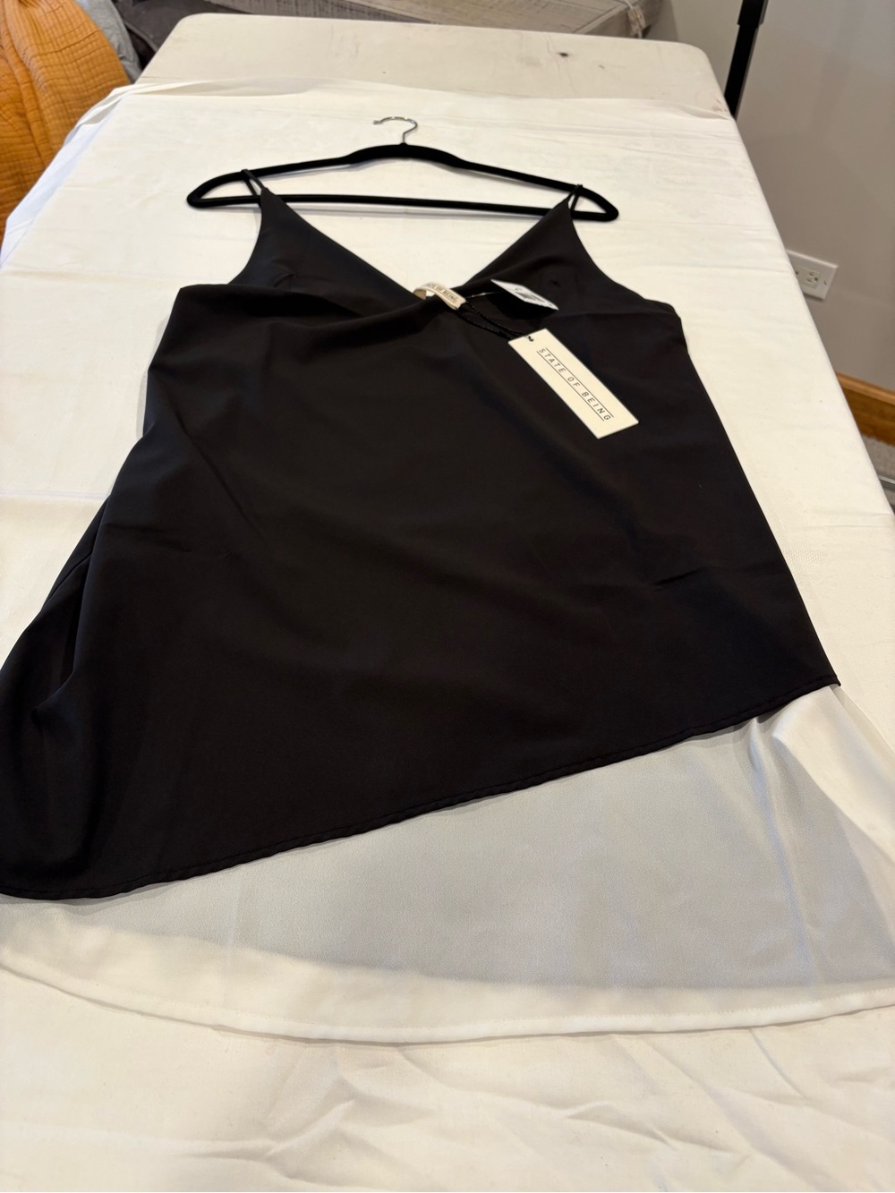 Black V-Neck Layered Slip Dress - Women